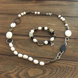 Silpada brown and white set